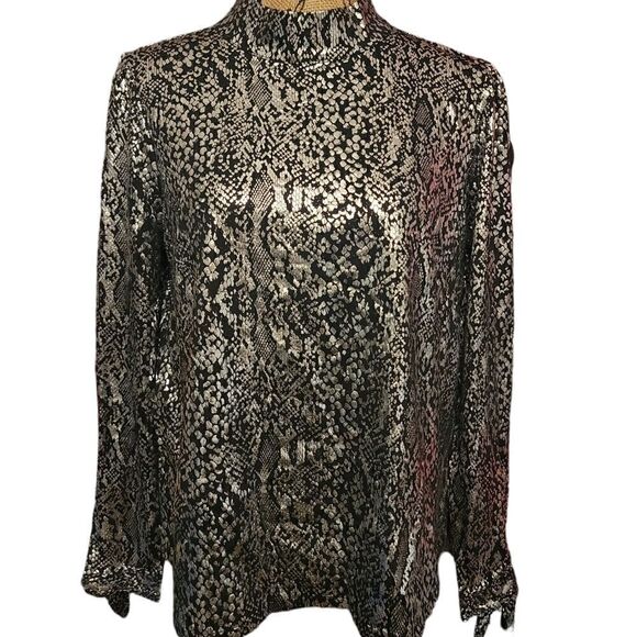 Michael Kors Snake Print Top Size L - Picture 2 of 8